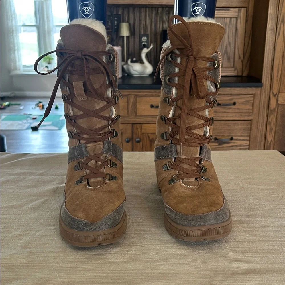 Bearpaw Serena Suede Winter Lace Up Boot‎